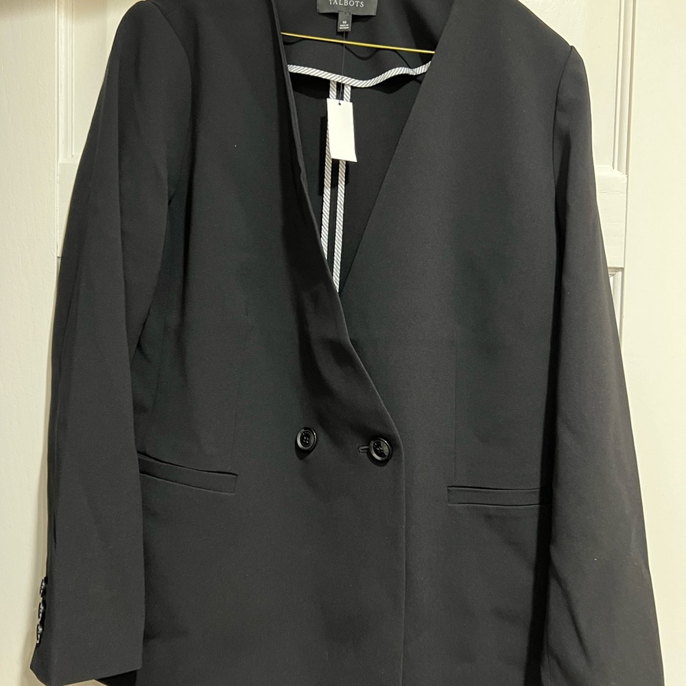 Talbots EASY TRAVEL COLLARLESS BLAZER - Picture 4 of 5